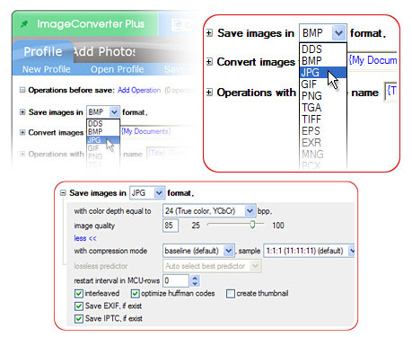 BMP to JPG converter properties