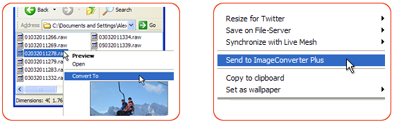 Batch convert RAW to JPG - Image Converter Plus